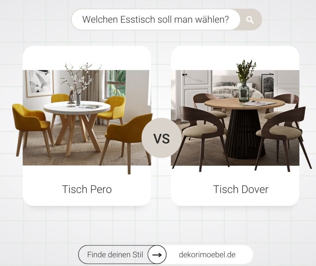 Den perfekten Esstisch finden